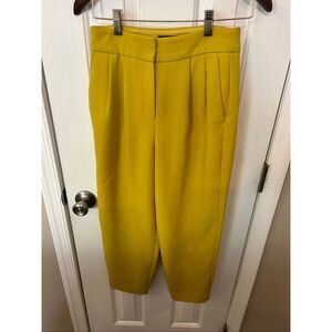 Express high rise mustard yellow ankle pants size 2 dress pants work pants